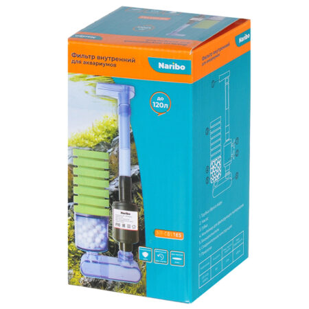 Фильтр Naribo с помпой (открытая губка + био-наполнитель) 8,5х7х36см