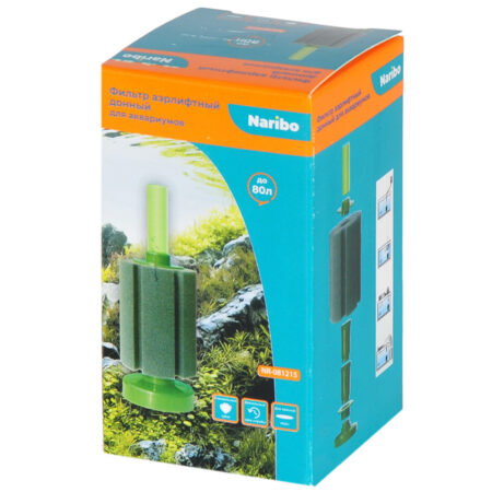 Фильтр аэрлифтный Naribo донный S (губка) 5,5х5,5х15,5см