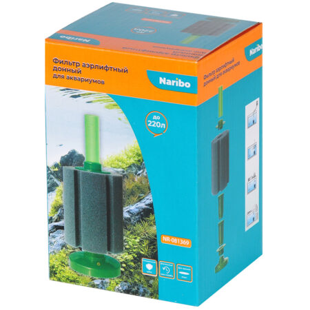 Фильтр аэрлифтный Naribo донный XL (губка) 8,5х8,5х21