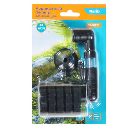 Фильтр аэрлифтный Naribo на присосках XS (губка) 9х5х15,5см