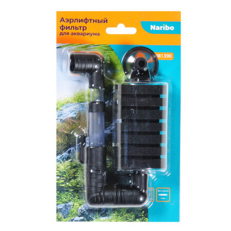 Фильтр аэрлифтный Naribo на присосках S (губка) 8,5х5х18,5см