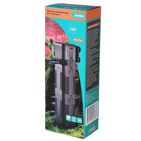 Фильтр внутренний Naribo F-520 15Вт, 850л/ч, h.max 1,8м, для аквариума 70-100л