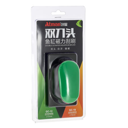 Скребок магнитный плавающий Atman GC-12 с комплектом лезвий для стекол до12 мм