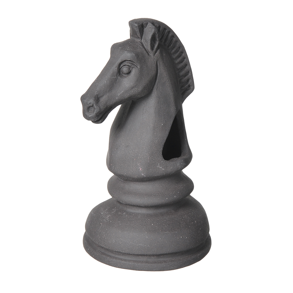 Декорация GLOXY Шахматная фигура Конь черный 7х7х14см