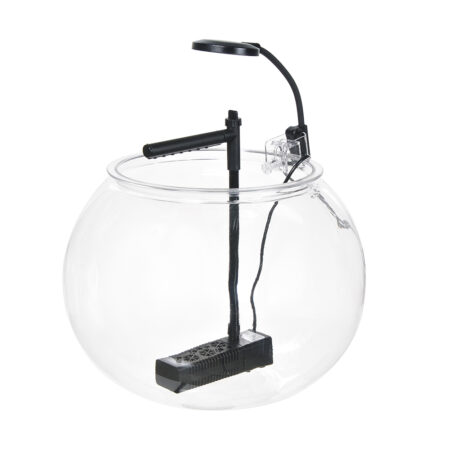 Аквариум-шар для рыбки петушка Naribo A-300, 12л, пластиковый, с оборудованием