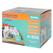 Аквариум-шар для рыбки петушка Naribo A-300, 12л, пластиковый, с оборудованием