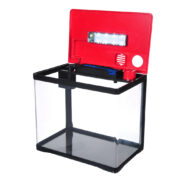 Аквариум PRIME, 33л, красно-черный, с LED светильником, фильтром и кормушкой