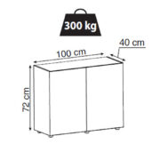 Тумба для аквариума Aquael GLOSSY 100 черная