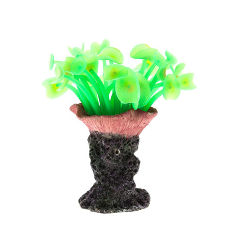 Коралл пластиковый (мягкий) зеленый 10х10х19см